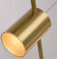 Lumtli Aurvex Linear – Goldene lineare Pendelleuchte/Kronleuchter