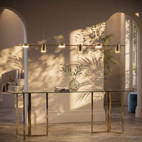 Lumtli Aurvex Linear – Goldene lineare Pendelleuchte/Kronleuchter