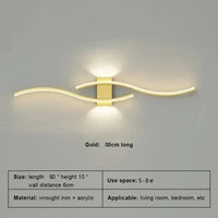 Lumtli Norska Wave — Minimalistische LED-Streifen-Wandleuchte